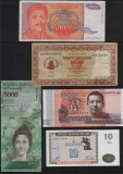 Set 5 bancnote de prin lume adunate (cele din imagini) #130