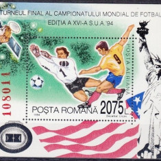 B0348 - Romania 1994 - Fotbal bloc neuzat,perfecta stare