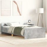 Cumpara ieftin Cadru de pat, gri beton, 90x200 cm, lemn prelucrat