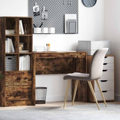 vidaXL Birou Stejar afumat 90 x 40 x 76 cm Lemn compozit 869398 foto