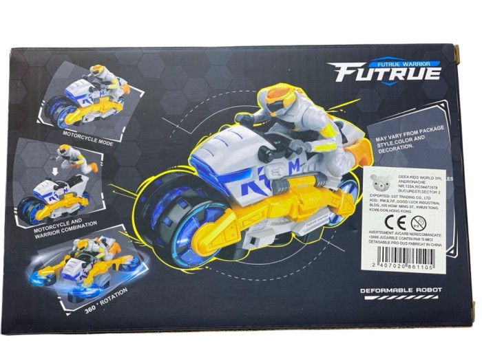 Motocicleta Transformabila &quot;Future Warrior&quot; cu Rotatie 360&deg; si Lumini