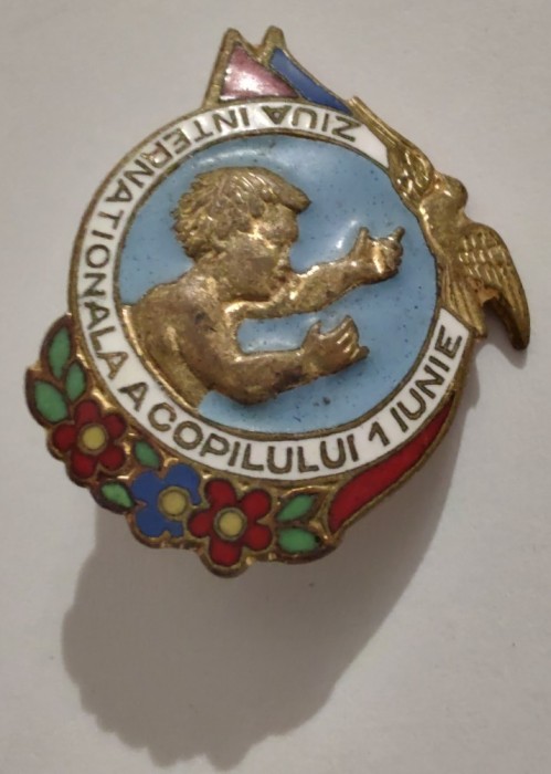 Insigna - Ziua internationala a copilului - 1 Mai