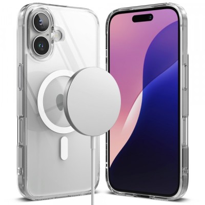 Husa MagSafe pentru Apple iPhone 16 Plus, Ringke, Fusion, Transparenta foto