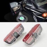 Cumpara ieftin Set 2 Proiectoare Logo LED Skoda Superb, 7W, Canbus, Ornamente Interior, Tuning Auto, Compatibil 2009-