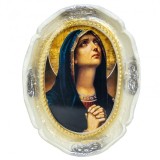 Icoana de perete Maica Domnului rasina 35x27cm alb Zilan EXT9914