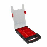 Cumpara ieftin Cutie Organizator Scule Kingfisher WS-OR9, 34 x 20 x 6 cm, 9 Compartimente, Plastic/Polipropilena, Negru/Rosu