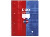 Caiet A4+ Reversibil Clairefontaine Duo, 80 File (40 Dictando + 40 Mate), Spira Dubla, Coperta Cartonata