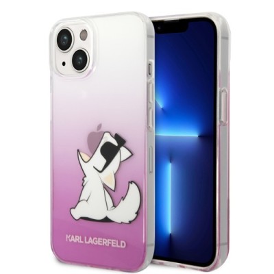Husa iPhone 14 Plus / iPhone 15 Plus - Karl Lagerfeld Hardcase (KLHCP14MCFNRCPI) - Pink Choupette Fun foto