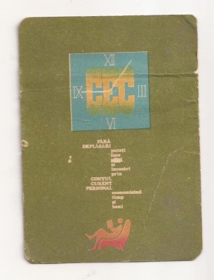Calendar Vechi - CEC 1982 foto