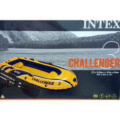 Barca gonflabila Intex Challenger 3 pompa + vasle incluse, 2.95m x 1.37mx43 cm foto
