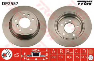 Disc frana BMW Seria 3 (E90) (2005 - 2011) TRW DF2557 foto