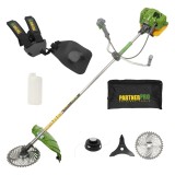 Motocoasa pe benzina PartnerPro PPA-56, 5.8 CP, 52cc, 2T, 10000 rpm, set complet cu disc 3T si disc vidia 40T