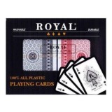 Set 2 pachete de carti Royal Canasta Poker din plastic, As games