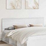 vidaXL Tăblie cap cu headboard Alb Lucios 200 cm Lemn compozit 888379