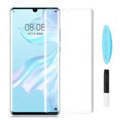 Folie protectie din sticla cu gel UV Huawei P30 Pro, case friendly, full... foto