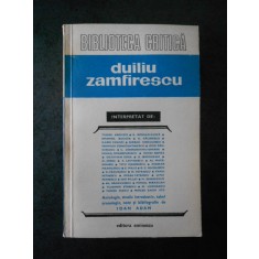 Biblioteca critica - Duiliu Zamfirescu