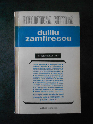 Biblioteca critica - Duiliu Zamfirescu foto