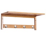 HOMCOM Cuier de Perete Raft Cuier in Bamb&ugrave;, 50x17x20cm | Aosom Romania