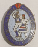 INSIGNA PRIMUL CONCURS CANTECUL SI JOCUL SOMESAN CLUJ 1965 MUZICA CULTURA MANIFESTARI CULTURALE ( CITITI DESCRIEREA )