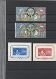 ROMANIA 1960 LP 494 LP 494 a LP 495 LP 496 J. O. ROMA (I) -SERIE DANTELATA + NEDANTELATA + COLITA DANTELATA + COLITA NEDANTELATA MNH