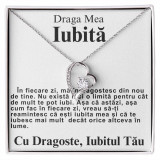 Lantisor si pandantiv pentru Iubita, cu mesajul emotionant, din argint 925, Oem