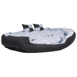 Cumpara ieftin Perna reversibila si lavabila pt caini gri/negru,150x120x25 cm