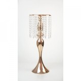 Cumpara ieftin Vaza Decorativa Metal si Sticla, Design Modern, 54x20 cm