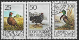B1282 - Lichtenstein 1990 - Fauna 3v.stampilat,serie completa