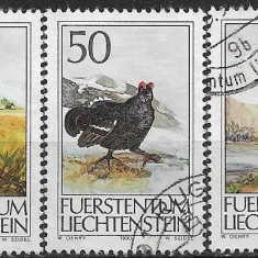 B1282 - Lichtenstein 1990 - Fauna 3v.stampilat,serie completa
