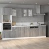 Gossi dulap cuptor microunde, gri sonoma, 60x57x207cm, lemn prelucrat