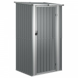 Sopron de gradina, gri, 118,5x97x209,5 cm, otel zincat