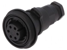 Conector Circular Mufă Mamă 6-PIN Filet Exterior PX0740/S