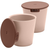 BIBS Cup Set ceasca cu capac Blush 2 buc