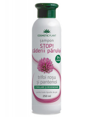 Sampon STOP! caderii parului cu trifoi rosu si pantenol, 250ml, Cosmetic Plant foto