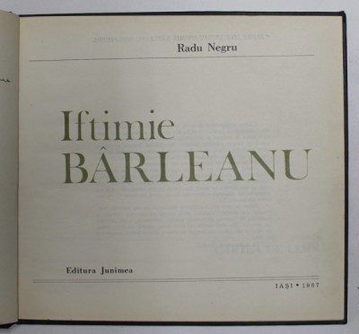IFTIMIE BARLEANU de RADU NEGRU 1987 foto
