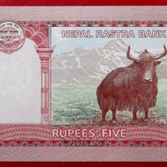 Nepal 5 Rupees 2017 UNC necirculata **