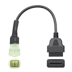 Cablu Adaptor Motociclete KTM, 6-pin, verde, femela catre OBD-II 16-pin femela, pentru diagnoza ECU cu TuneECU