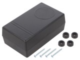 Carcasă universală ABS neagră 70,9mm x 120,5mm x 45mm