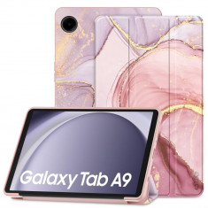 Husa Tech-Protect Smartcase pentru Samsung Galaxy Tab A9 8.7 X110/X115 Marble