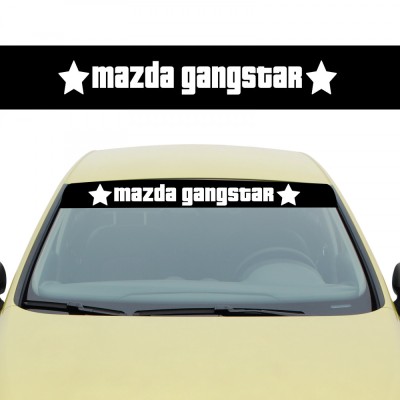 Sticker Parasolar Mazda Gangstar , Autocolant Parbriz pentru Tuning Mazda foto
