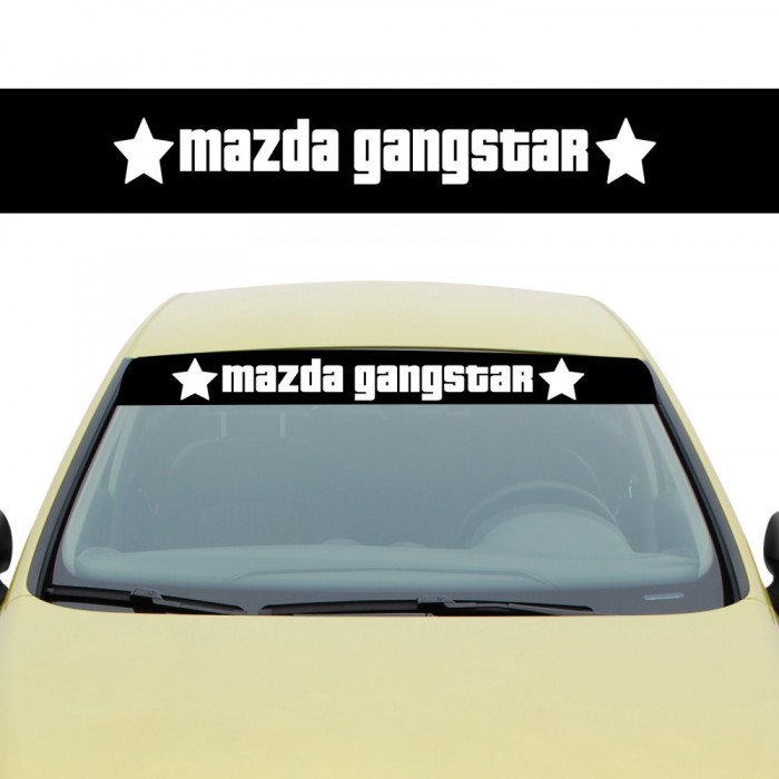 Sticker Parasolar Mazda Gangstar , Autocolant Parbriz pentru Tuning Mazda