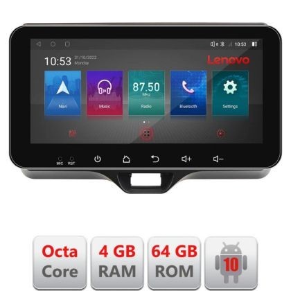 Navigatie Toyota Yaris 2020- Android radio gps internet Octa Core 4+64 LTE ecran de 10.33&#039; wide kit-yaris2020+EDT-E511-pro CarStore Technology