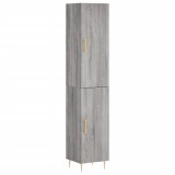 Dulap inalt, gri sonoma, 34,5x34x180 cm, lemn prelucrat