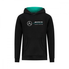 Mercedes AMG Petronas hanorac cu glugă pentru copii Logo black F1 Team 2023 - 128 cm (dětsk&amp;eacute;) foto