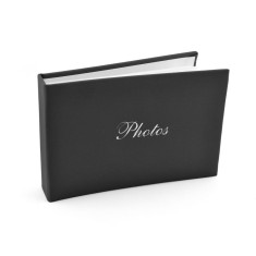 Album foto soft touch book tip carte 10-15 36 fotografii 18 file piele ecologica culoare negru foto