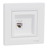 Priza RJ45 simpla UTP CAT5E Schneider Asfora alb EPH4300121