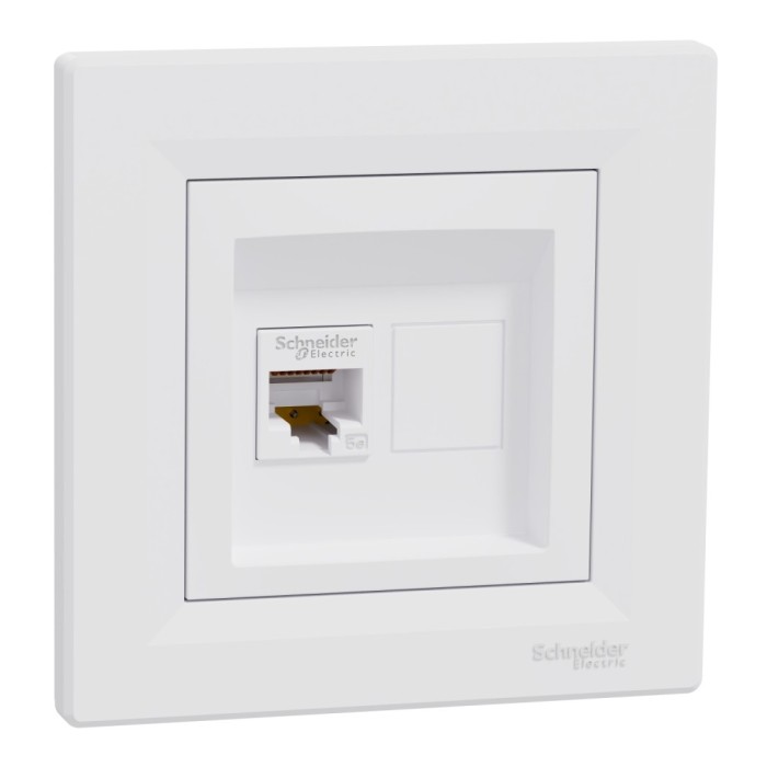 Priza RJ45 simpla UTP CAT5E Schneider Asfora alb EPH4300121