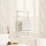 vidaXL Suport de prosoape, alb, 24x12x48 cm, oțel 336124