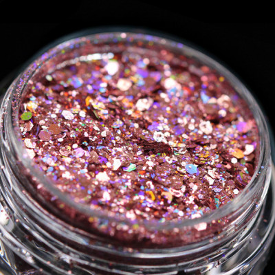 Glitter cosmetic holografic(roz) pentru machiaj/bodyart PK128 KAJOL Beauty&amp;reg;, foto