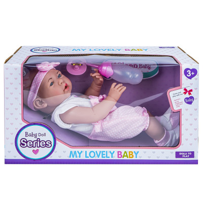 Bebelus cu biberon + accesorii foto